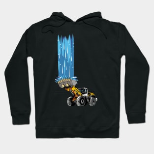 Rain with Wheel Loader Hoodie